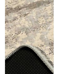 Gavin  Desenli Pamuk Tabanlı Yıkanabilen Kaymaz Antibakteriyel Şönil Salon Halısı