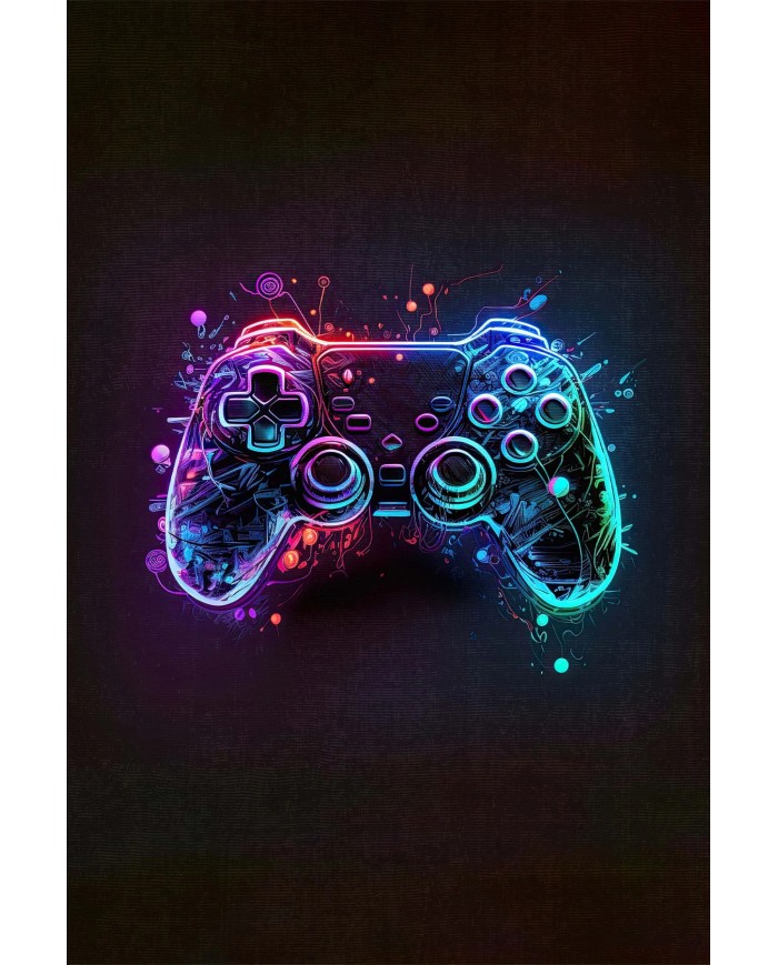 Funspot Şönil Gamer Halısı Pamuk Tabanlı Yıkanabilen Kaymaz Genç Odası Oyuncu Gaming Halısı