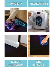 Funspot Şönil Gamer Halısı Pamuk Tabanlı Yıkanabilen Kaymaz Genç Odası Oyuncu Gaming Halısı