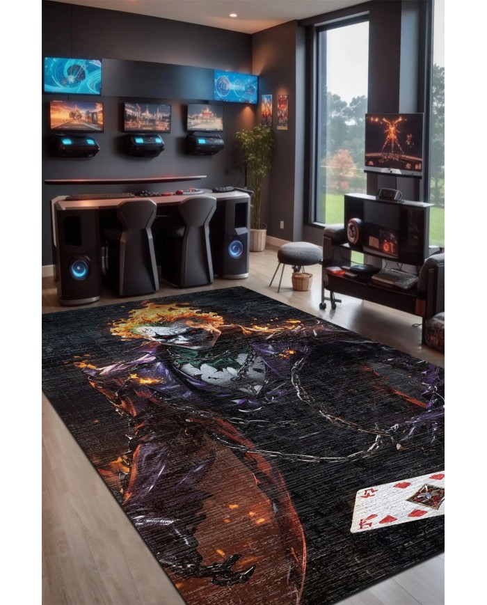 Funster Şönil Gamer Halısı Pamuk Tabanlı Yıkanabilen Kaymaz Genç Odası Oyuncu Gaming Halısı
