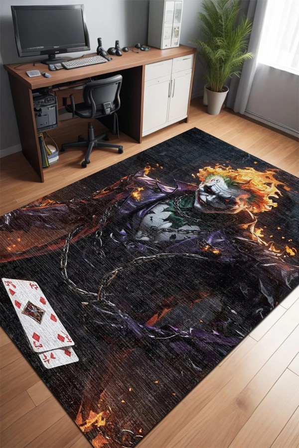 Funster Şönil Gamer Halısı Pamuk Tabanlı Yıkanabilen Kaymaz Genç Odası Oyuncu Gaming Halısı