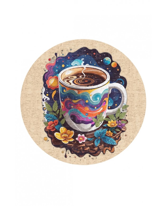 Galaxy Pamuk Tabanlı Yıkanabilen Kaymaz Antibakteriyel Şönil Yuvarlak Mutfak Halısı