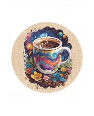 Galaxy Pamuk Tabanlı Yıkanabilen Kaymaz Antibakteriyel Şönil Yuvarlak Mutfak Halısı