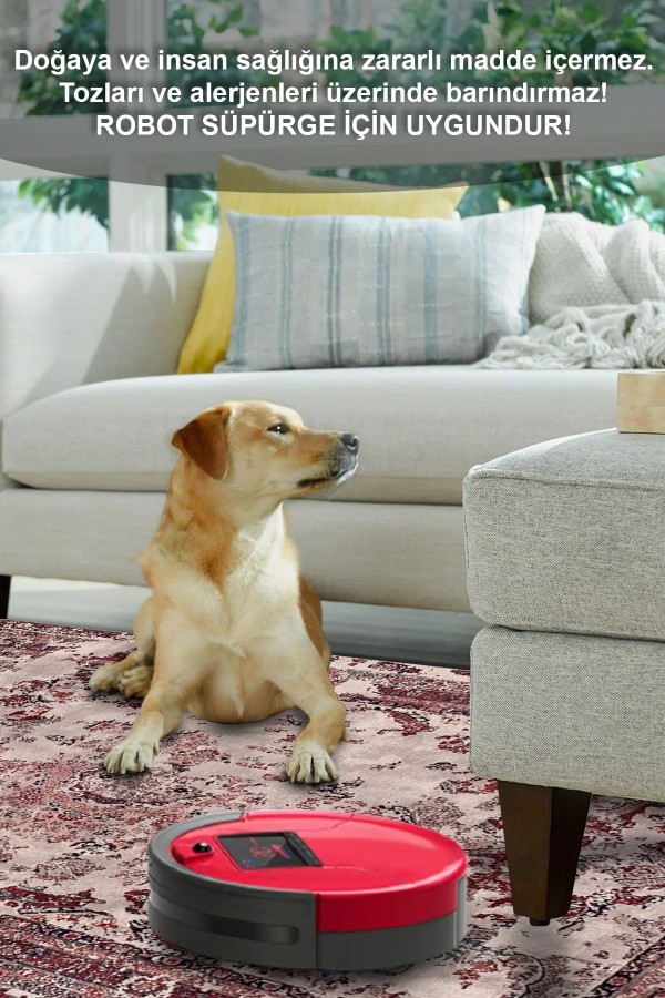 Giah Desenli Pamuk Tabanlı Yıkanabilen Kaymaz Antibakteriyel Şönil Salon Halısı