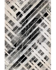 Hilda Desenli Pamuk Tabanlı Yıkanabilen Kaymaz Antibakteriyel Şönil Salon Halısı