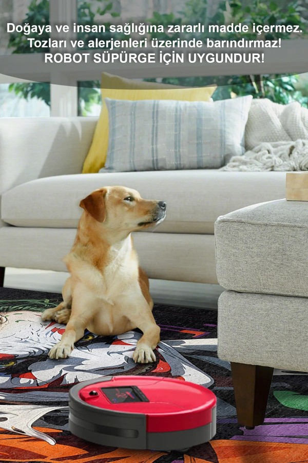 Jocular Şönil Gamer Halısı Pamuk Tabanlı Yıkanabilen Kaymaz Genç Odası Oyuncu Gaming Halısı