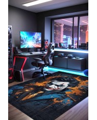 Joker Şönil Gamer Halısı Pamuk Tabanlı Yıkanabilen Kaymaz Genç Odası Oyuncu Gaming Halısı