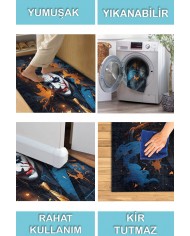 Joker Şönil Gamer Halısı Pamuk Tabanlı Yıkanabilen Kaymaz Genç Odası Oyuncu Gaming Halısı