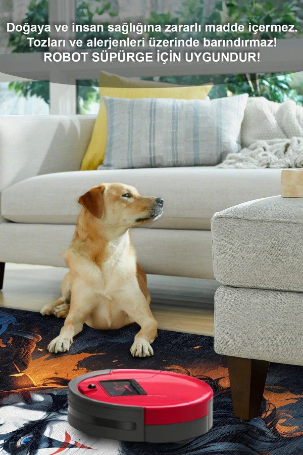 Joker Şönil Gamer Halısı Pamuk Tabanlı Yıkanabilen Kaymaz Genç Odası Oyuncu Gaming Halısı