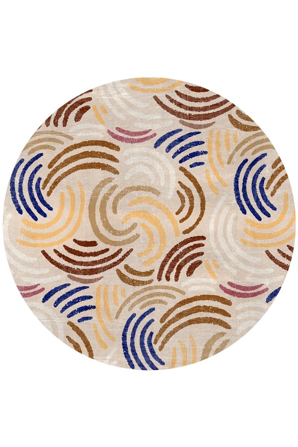 Kalra Pamuk Tabanlı Yıkanabilen Kaymaz Antibakteriyel Şönil Yuvarlak Halı