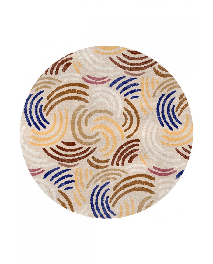 Kalra Pamuk Tabanlı Yıkanabilen Kaymaz Antibakteriyel Şönil Yuvarlak Halı