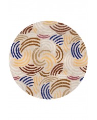 Kalra Pamuk Tabanlı Yıkanabilen Kaymaz Antibakteriyel Şönil Yuvarlak Halı