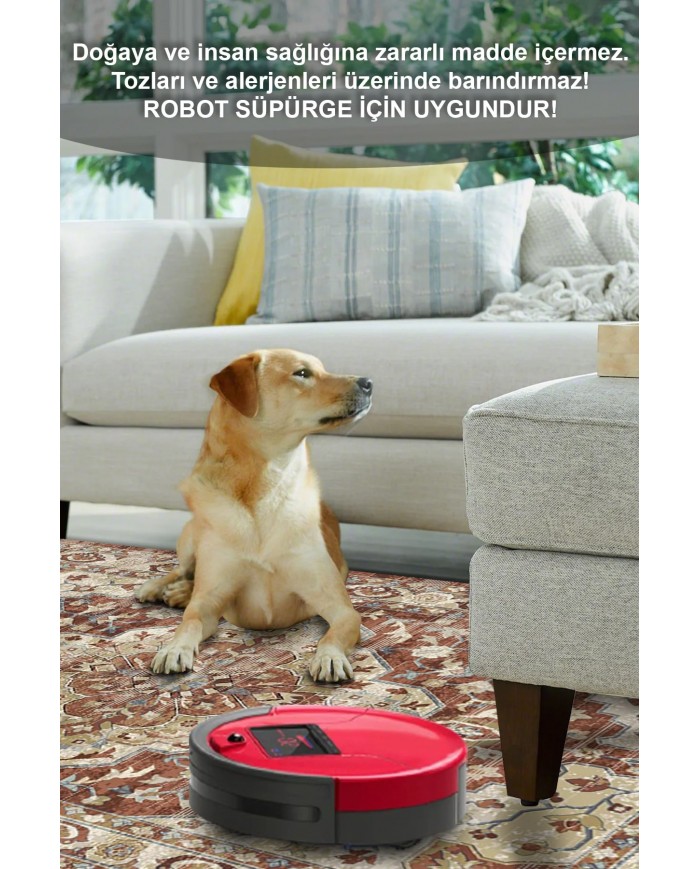 Lande Desenli Pamuk Tabanlı Yıkanabilen Kaymaz Antibakteriyel Şönil Salon Halısı