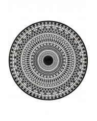 Larka Pamuk Tabanlı Yıkanabilen Kaymaz Antibakteriyel Şönil Yuvarlak Halı