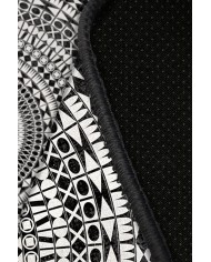 Larka Pamuk Tabanlı Yıkanabilen Kaymaz Antibakteriyel Şönil Yuvarlak Halı