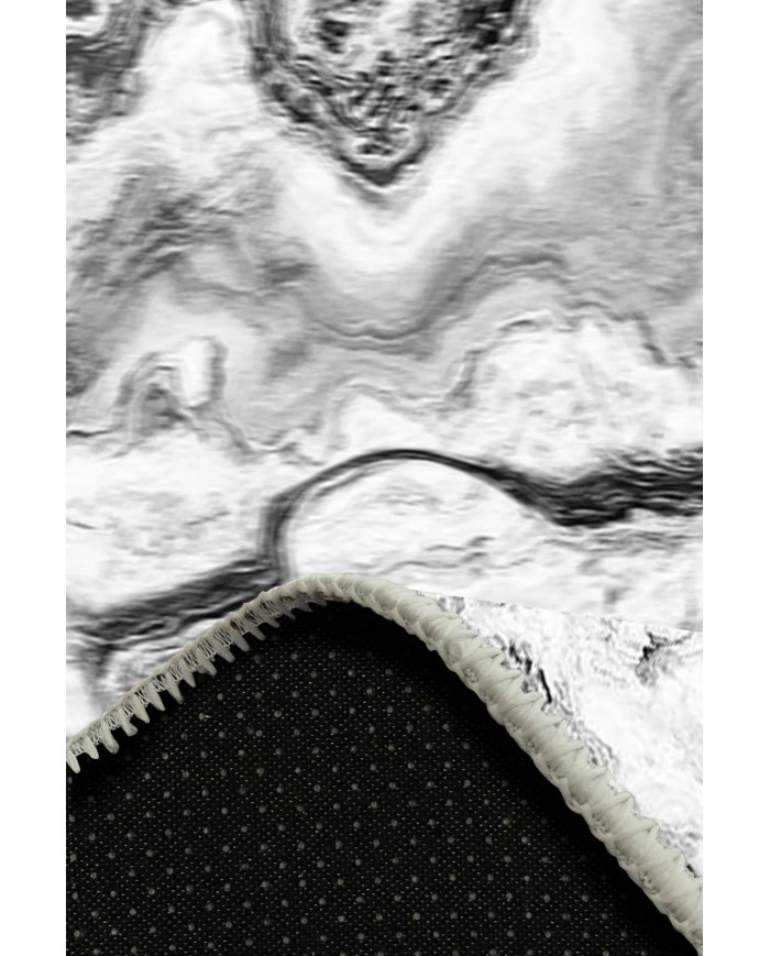 Lidan Desenli Pamuk Tabanlı Yıkanabilen Kaymaz Antibakteriyel Şönil Salon Halısı