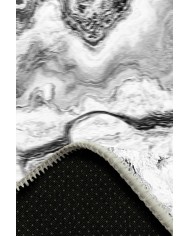 Lidan Desenli Pamuk Tabanlı Yıkanabilen Kaymaz Antibakteriyel Şönil Salon Halısı