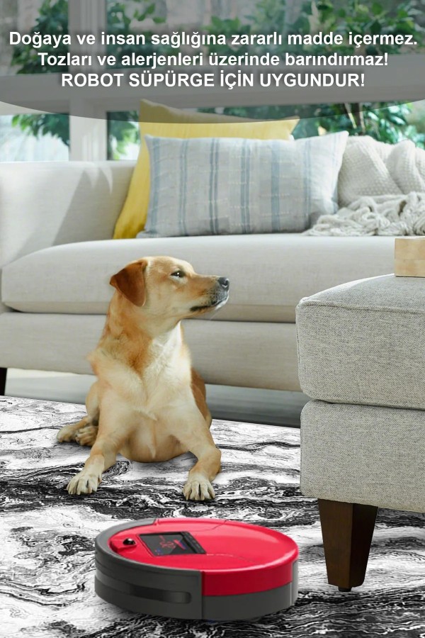 Lidan Desenli Pamuk Tabanlı Yıkanabilen Kaymaz Antibakteriyel Şönil Salon Halısı