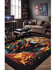 Lions Şönil Gamer Halısı Pamuk Tabanlı Yıkanabilen Kaymaz Genç Odası Oyuncu Gaming Halısı