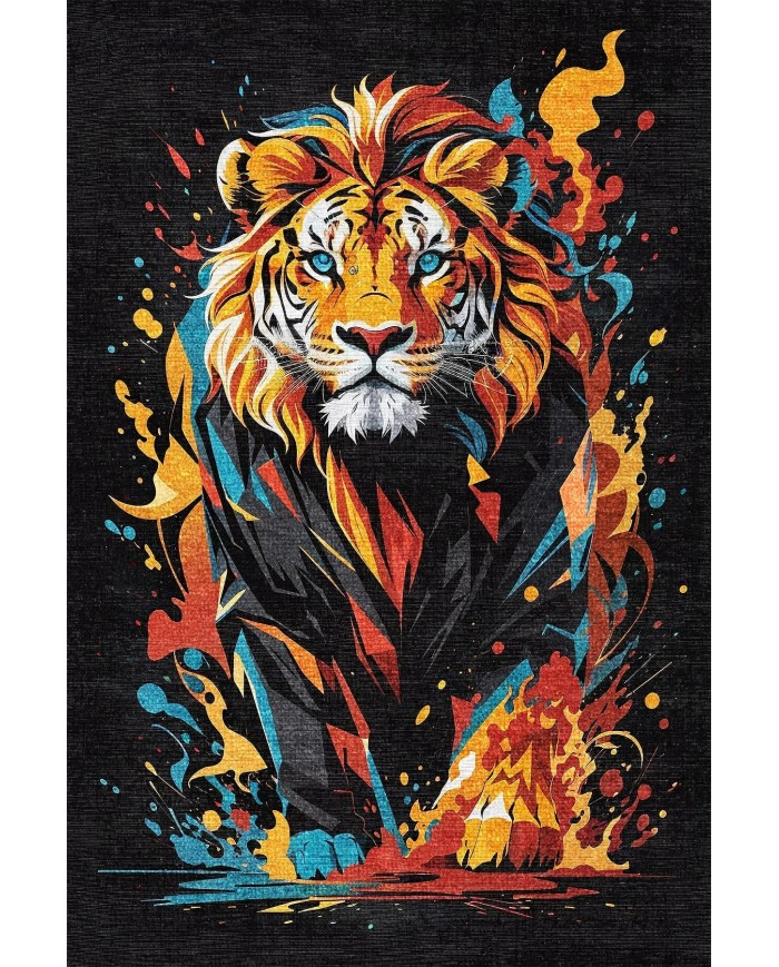 Lions Şönil Gamer Halısı Pamuk Tabanlı Yıkanabilen Kaymaz Genç Odası Oyuncu Gaming Halısı