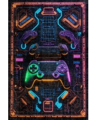 Lonca Şönil Gamer Halısı Pamuk Tabanlı Yıkanabilen Kaymaz Genç Odası Oyuncu Gaming Halısı