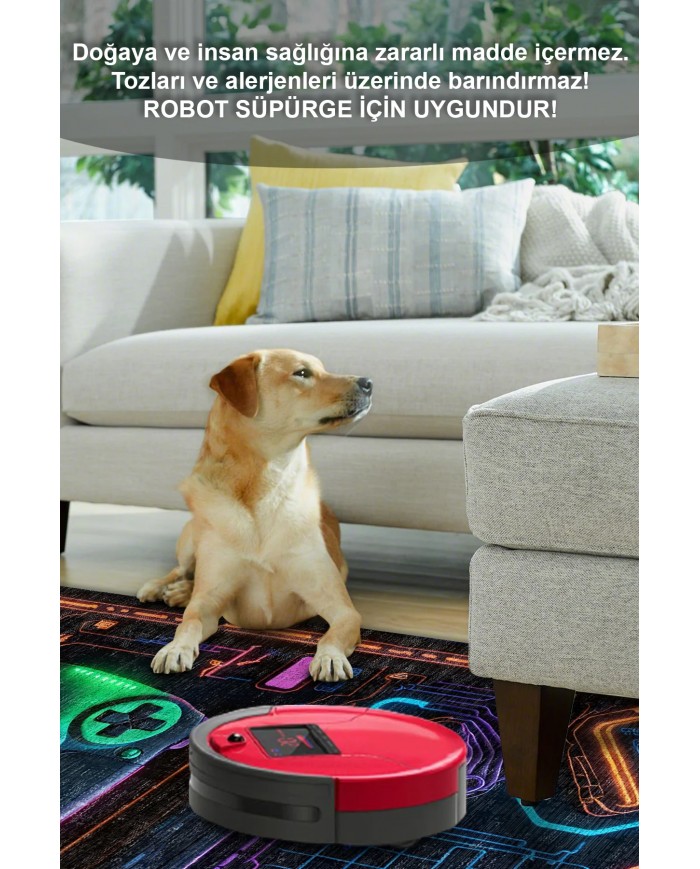 Lonca Şönil Gamer Halısı Pamuk Tabanlı Yıkanabilen Kaymaz Genç Odası Oyuncu Gaming Halısı