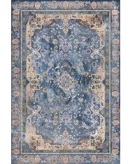 Madala Desenli Pamuk Tabanlı Yıkanabilen Kaymaz Antibakteriyel Şönil Salon Halısı