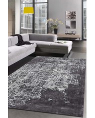 Maggie Desenli Pamuk Tabanlı Yıkanabilen Kaymaz Antibakteriyel Şönil Salon Halısı