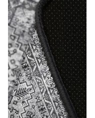 Maggie Desenli Pamuk Tabanlı Yıkanabilen Kaymaz Antibakteriyel Şönil Salon Halısı