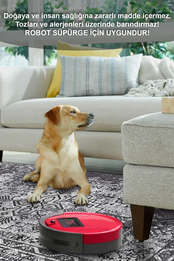 Maggie Desenli Pamuk Tabanlı Yıkanabilen Kaymaz Antibakteriyel Şönil Salon Halısı