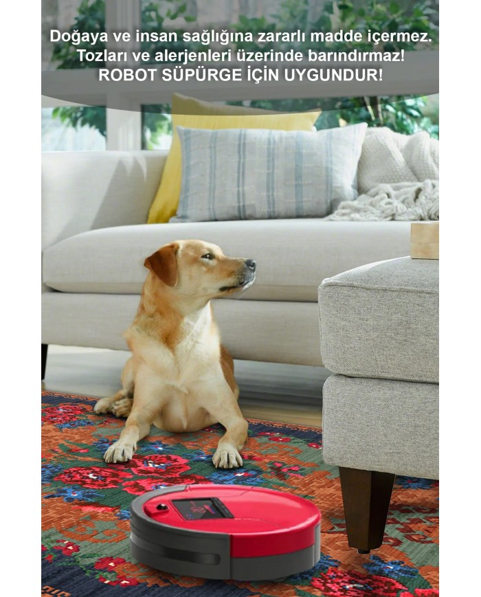 Mandy Desenli Pamuk Tabanlı Yıkanabilen Kaymaz Antibakteriyel Şönil Salon Halısı