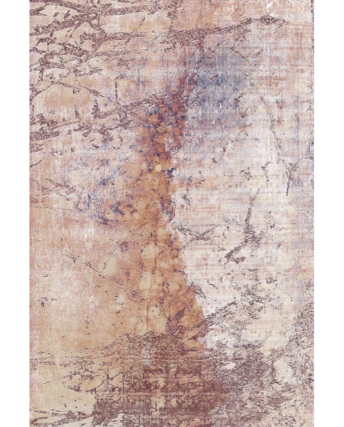 Murlo Desenli Pamuk Tabanlı Yıkanabilen Kaymaz Antibakteriyel Şönil Salon Halısı