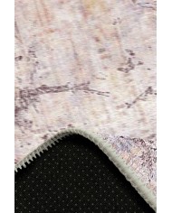 Murlo Desenli Pamuk Tabanlı Yıkanabilen Kaymaz Antibakteriyel Şönil Salon Halısı