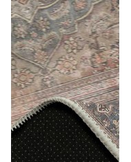 Nalia Desenli Pamuk Tabanlı Yıkanabilen Kaymaz Antibakteriyel Şönil Salon Halısı