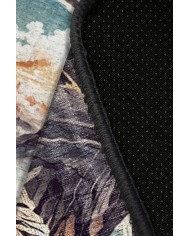 Motorcyle Pamuk Tabanlı Yıkanabilen Kaymaz Antibakteriyel Şönil Yuvarlak Halı