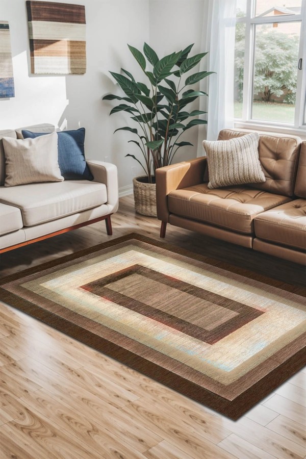 Cesse Kadife Yıkanabilir Kaymaz Pamuk Tabanlı Antibakteriyel Salon Halısı