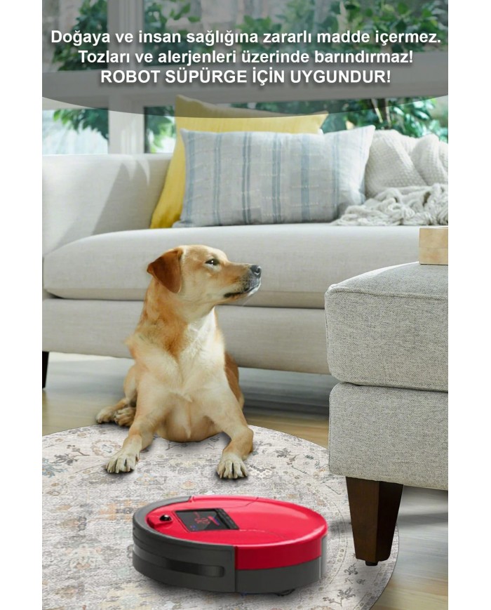 Renal Pamuk Tabanlı Yıkanabilen Kaydırmaz Antibakteriyel Şönil Yuvarlak Halı