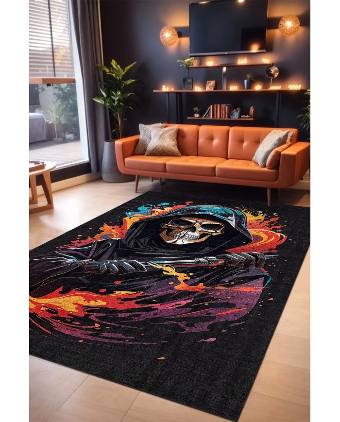 Power Şönil Gamer Halısı Pamuk Tabanlı Yıkanabilen Kaymaz Genç Odası Oyuncu Gaming Halısı