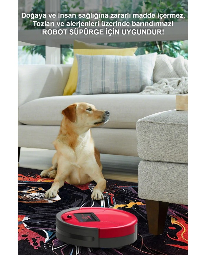 Power Şönil Gamer Halısı Pamuk Tabanlı Yıkanabilen Kaymaz Genç Odası Oyuncu Gaming Halısı