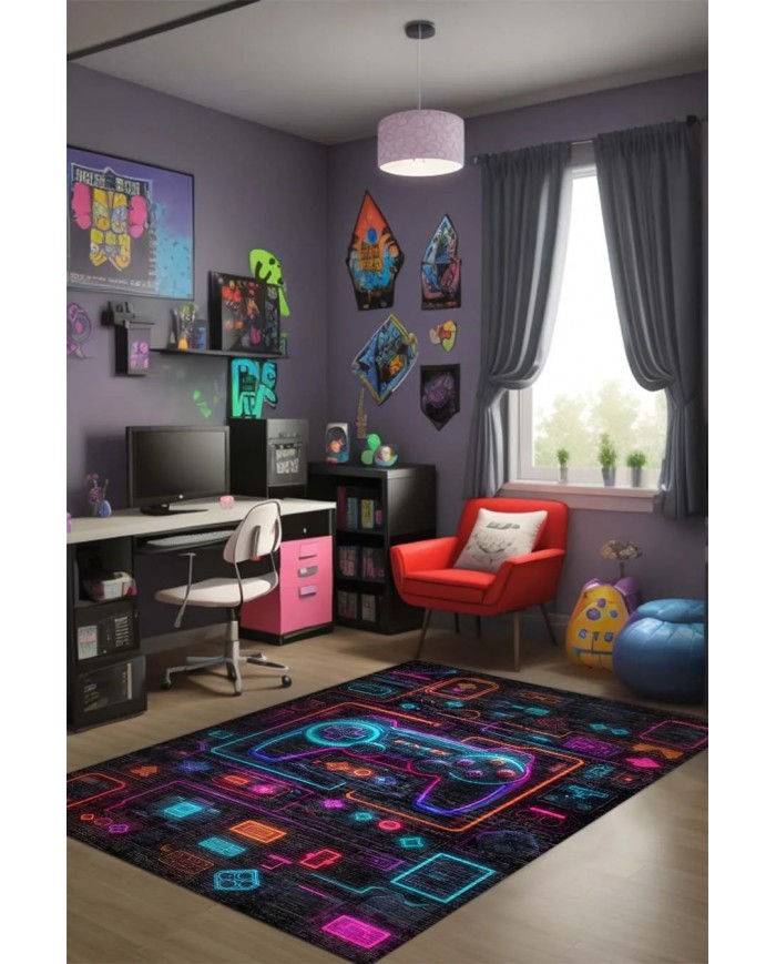 Rage Şönil Gamer Halısı Pamuk Tabanlı Yıkanabilen Kaymaz Genç Odası Oyuncu Gaming Halısı