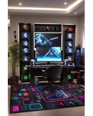 Rage Şönil Gamer Halısı Pamuk Tabanlı Yıkanabilen Kaymaz Genç Odası Oyuncu Gaming Halısı