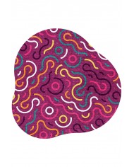 Razey Pamuk Tabanlı Yıkanabilen Kaydırmaz Antibakteriyel Şönil Asimetrik Halı