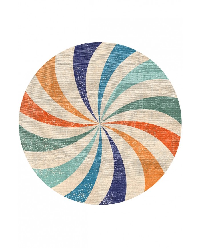 Pool Pamuk Tabanlı Yıkanabilen Kaydırmaz Antibakteriyel Şönil Yuvarlak Halı