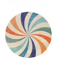 Pool Pamuk Tabanlı Yıkanabilen Kaydırmaz Antibakteriyel Şönil Yuvarlak Halı