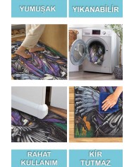 Pırate Şönil Gamer Halısı Pamuk Tabanlı Yıkanabilen Kaymaz Genç Odası Oyuncu Gaming Halısı