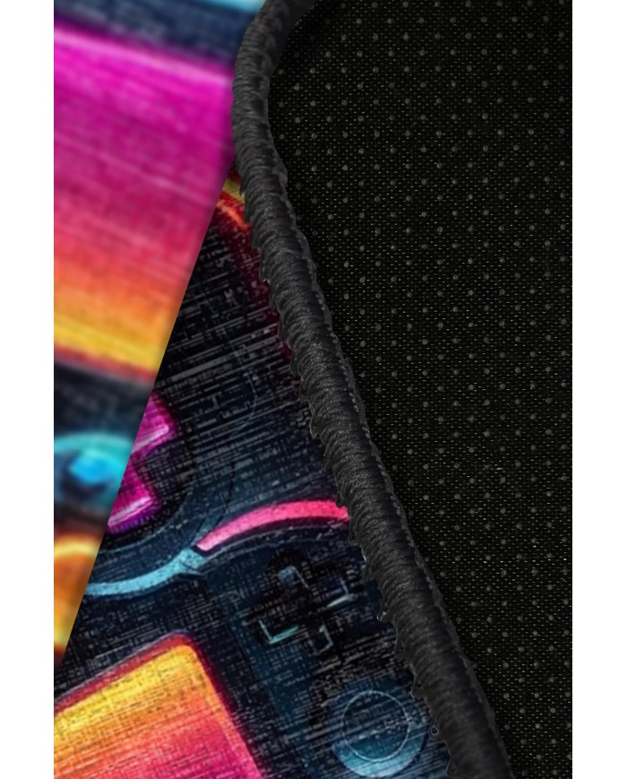 Perk Şönil Gamer Halısı Pamuk Tabanlı Yıkanabilen Kaymaz Genç Odası Oyuncu Gaming Halısı