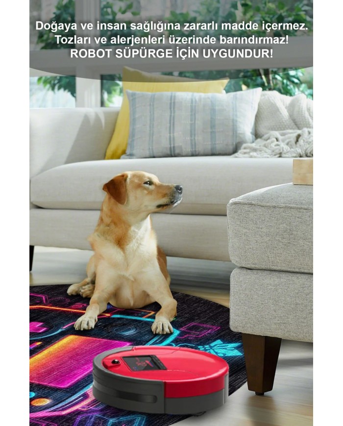 Perk Şönil Gamer Halısı Pamuk Tabanlı Yıkanabilen Kaymaz Genç Odası Oyuncu Gaming Halısı