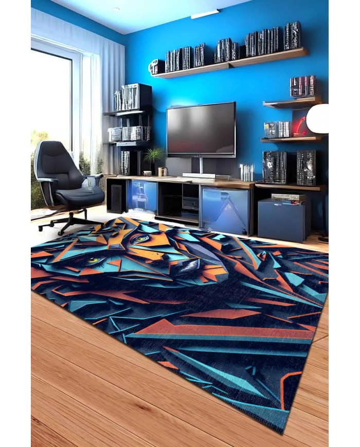 Overgrown Şönil Gamer Halısı Pamuk Tabanlı Yıkanabilen Kaymaz Genç Odası Oyuncu Gaming Halısı