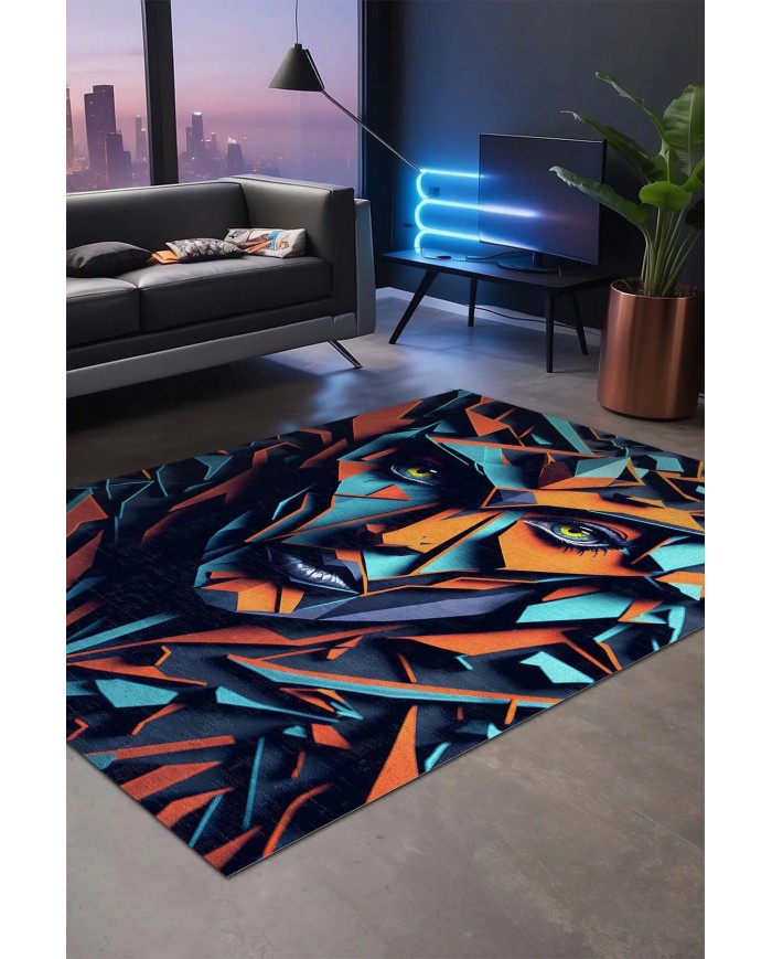 Overgrown Şönil Gamer Halısı Pamuk Tabanlı Yıkanabilen Kaymaz Genç Odası Oyuncu Gaming Halısı