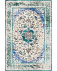 Pergamox Desenli Pamuk Tabanlı Yıkanabilen Kaydırmaz Antibakteriyel Şönil Salon Halısı